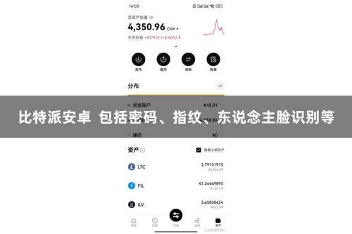 比特派安卓 包括密码、指纹、东说念主脸识别等